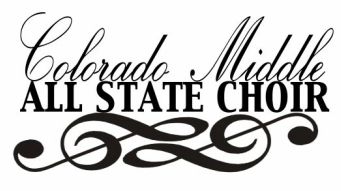 Logo for CO Middle School All State Choir 2026