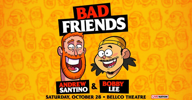 Logo for Bad Friends with Andrew Santino & Bobby Lee