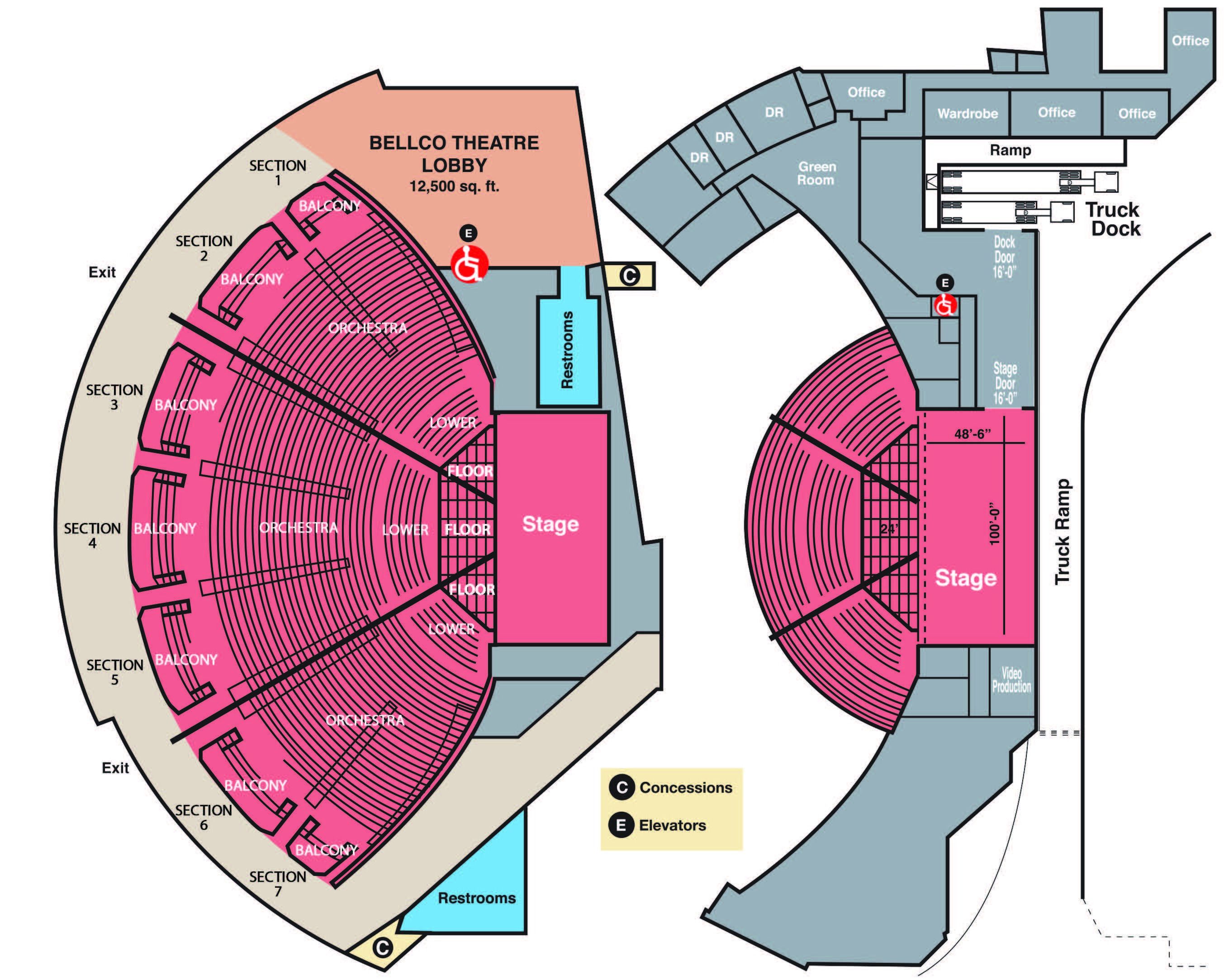 Bellco Theater Seating Chart With Seat Numbers Awesome Home